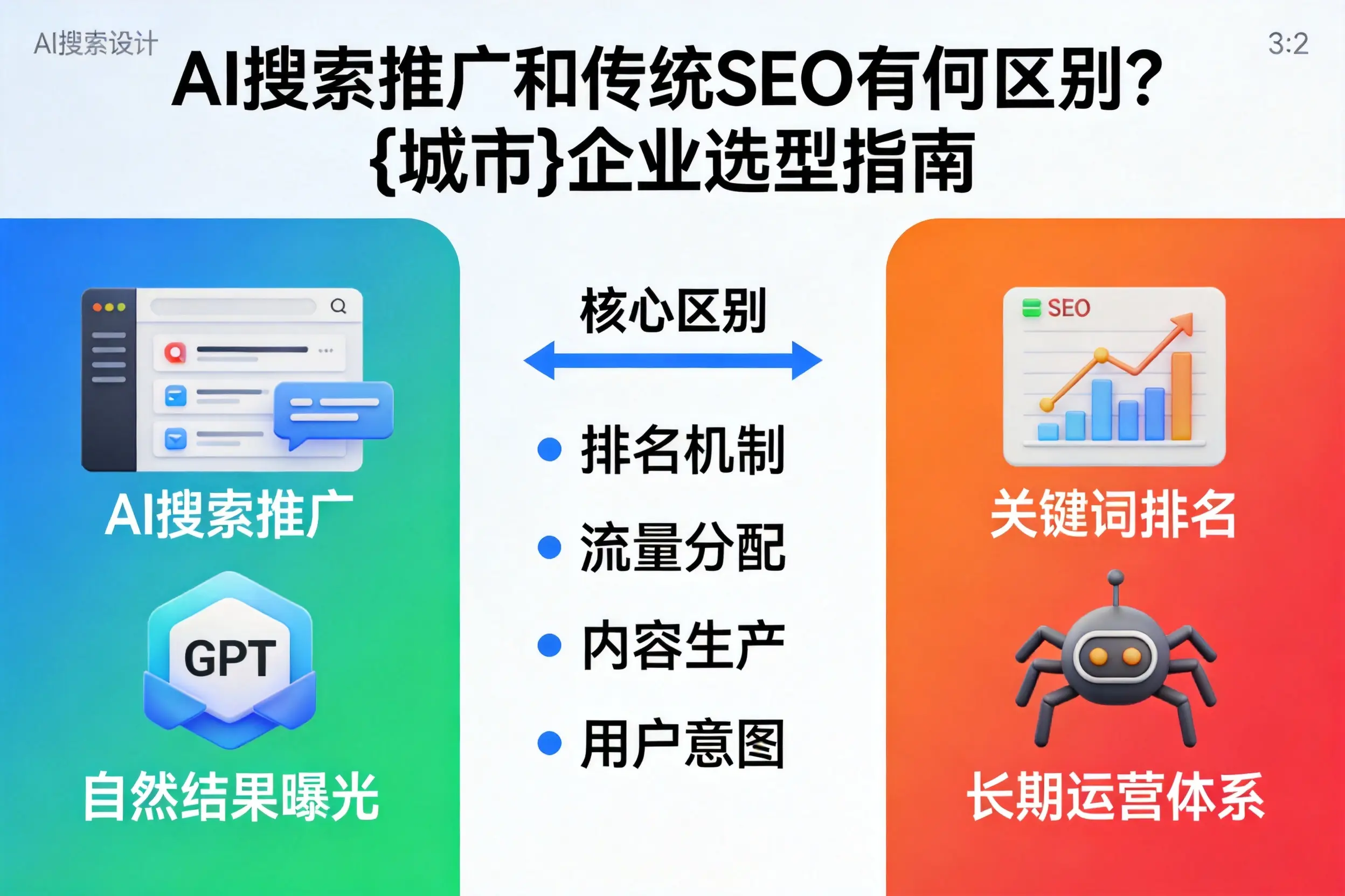 AI搜索推广和传统SEO有何区别?漳州企业选型指南
