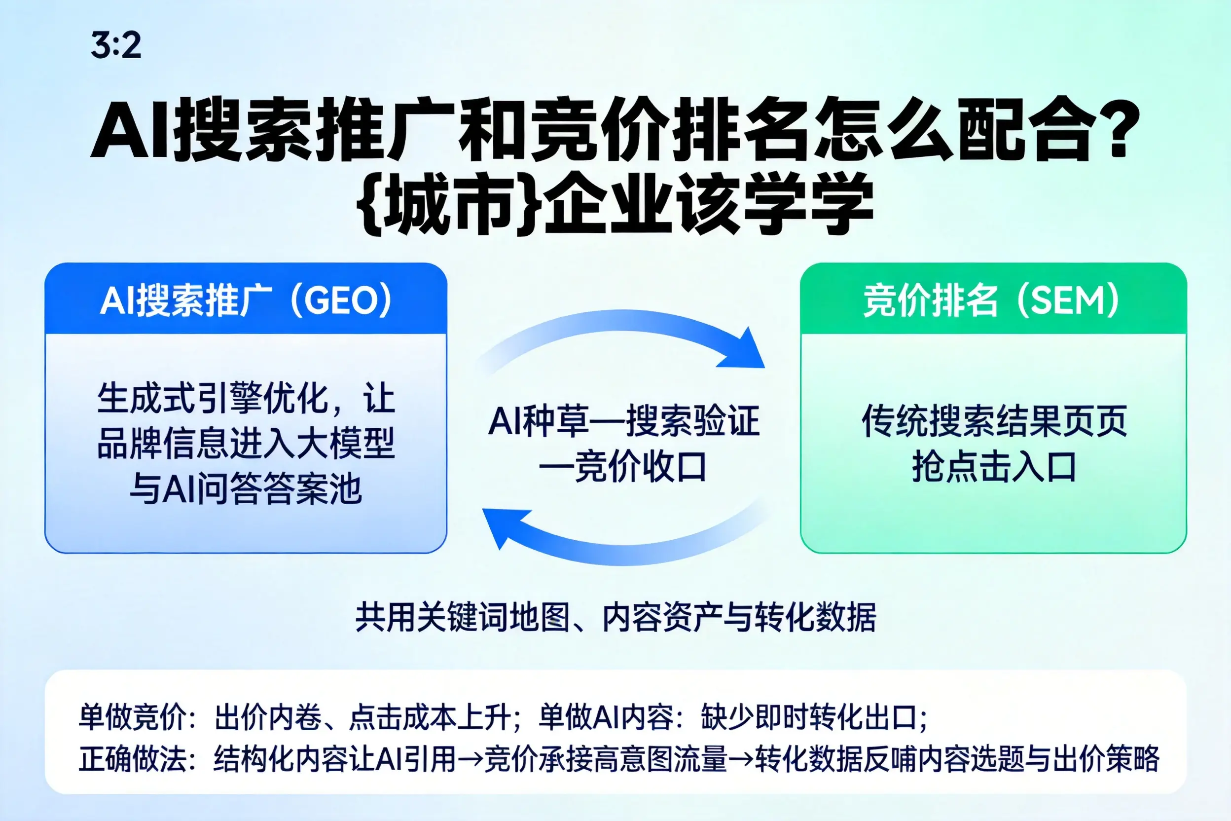 AI搜索推广和竞价排名怎么配合?漳州企业该学学