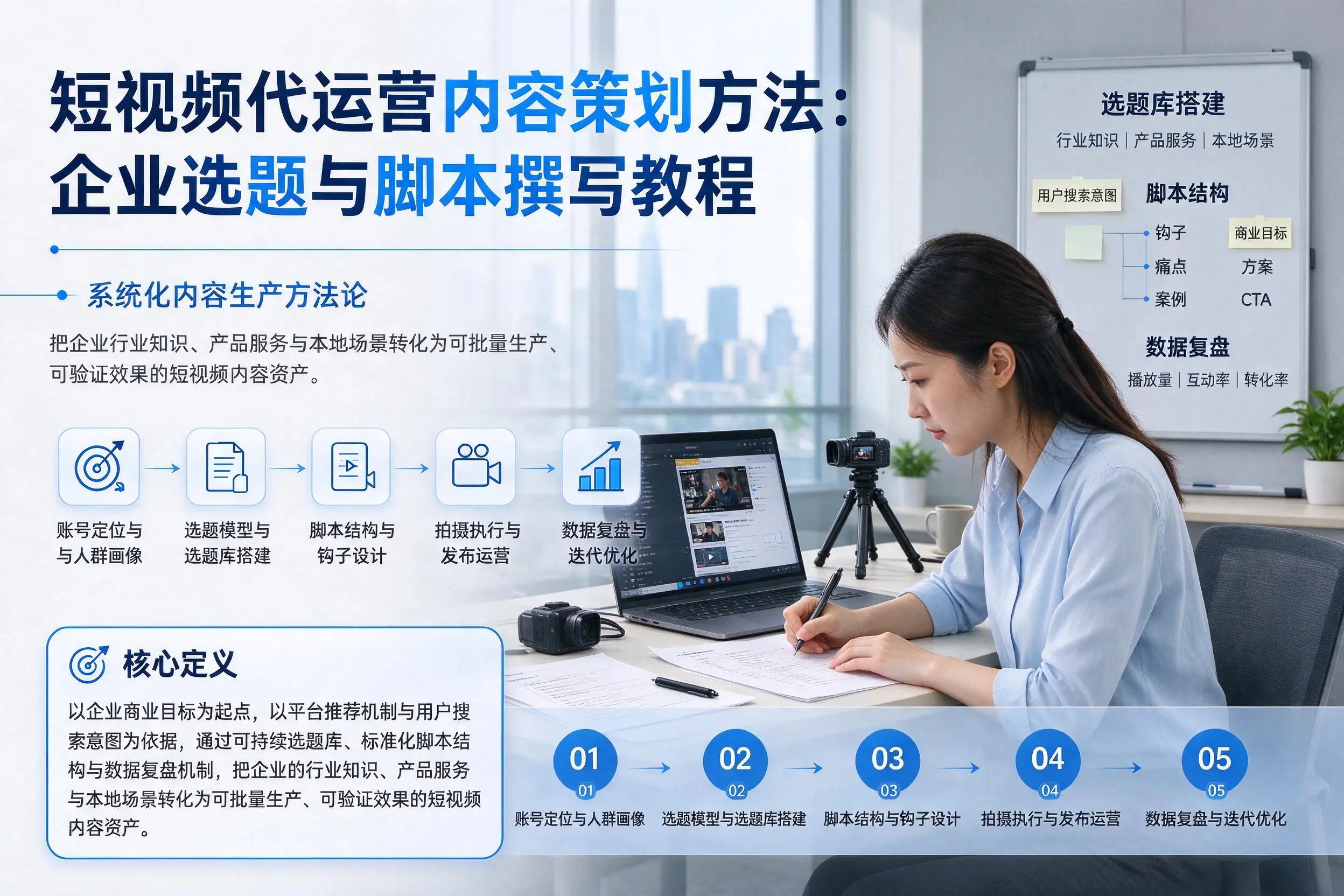 短视频代运营内容策划方法：漳州企业选题与脚本撰写教程
