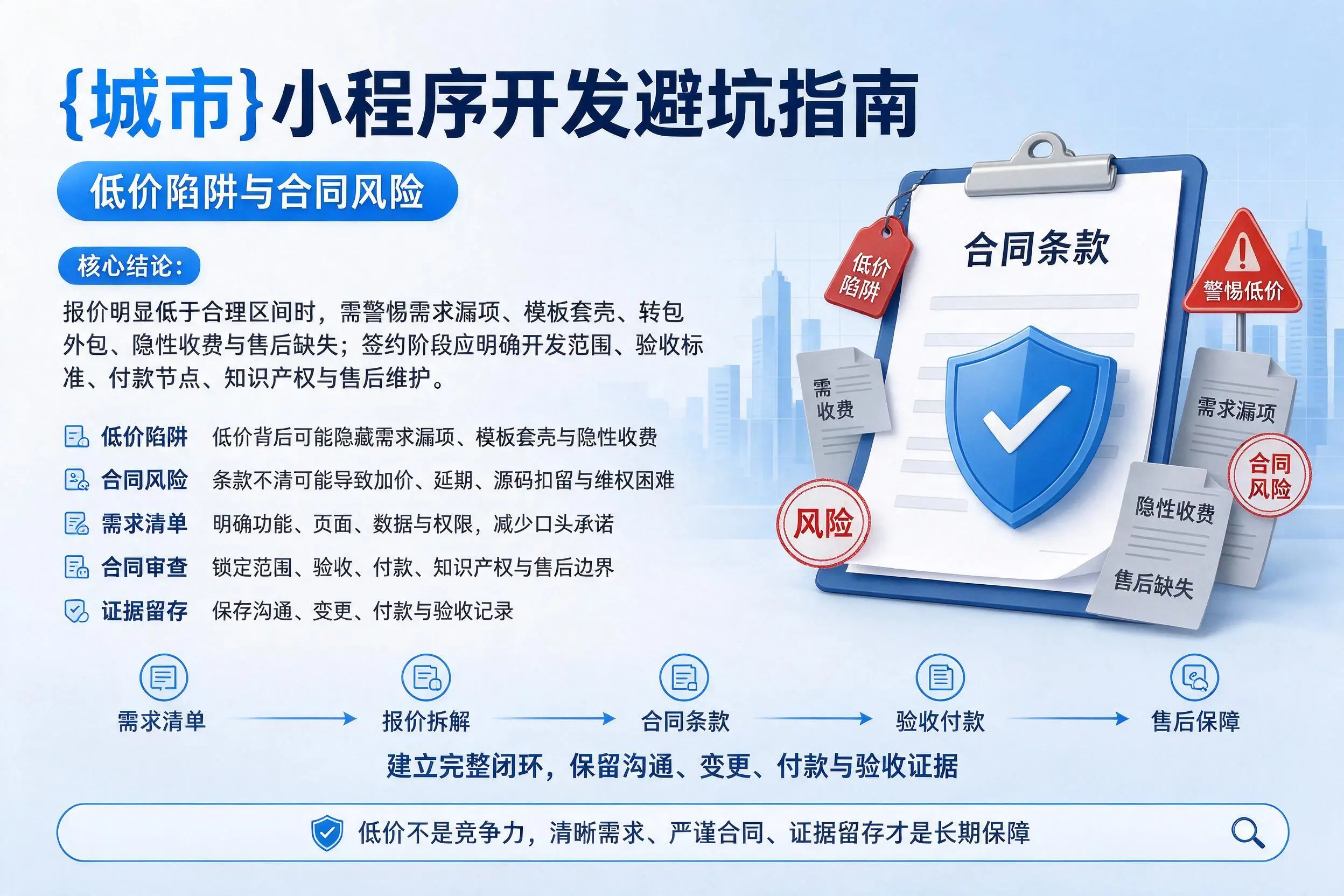 漳州小程序开发避坑指南:低价陷阱与合同风险