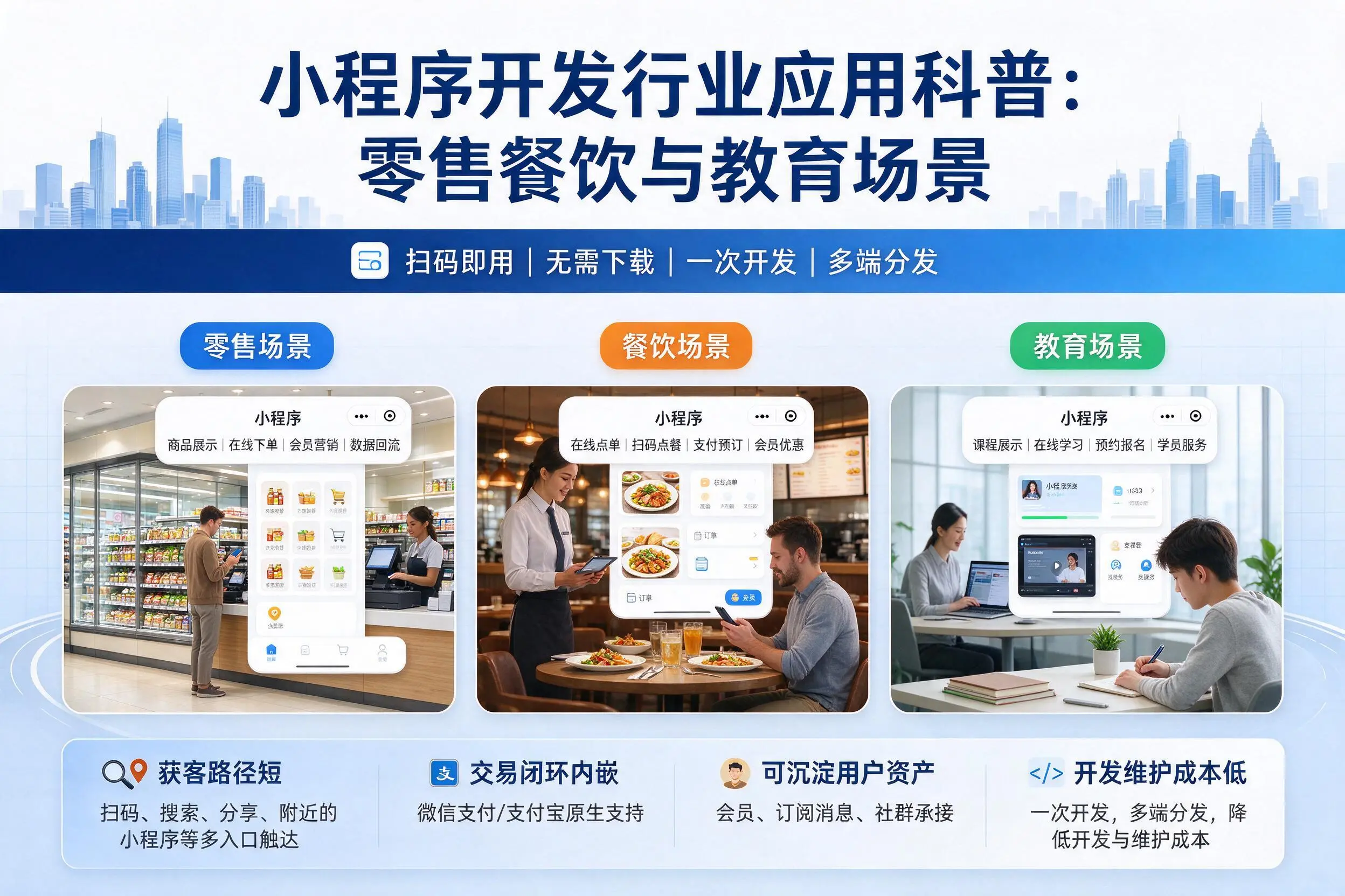 漳州小程序开发行业应用科普:零售餐饮与教育场景