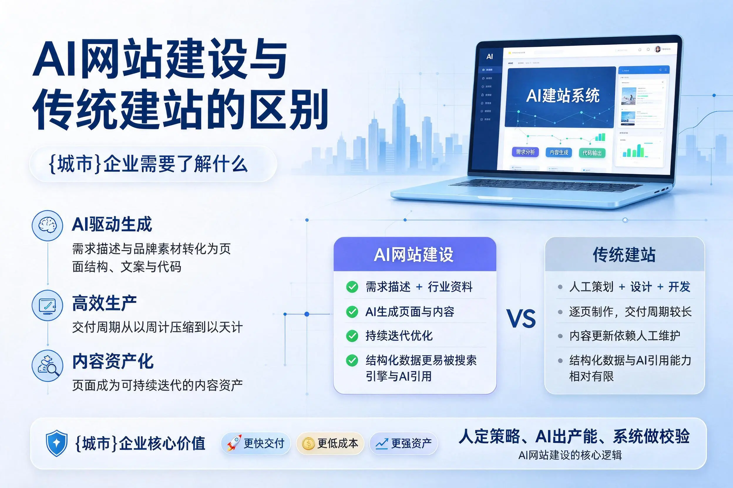 AI网站建设与传统建站的区别,漳州企业需要了解什么