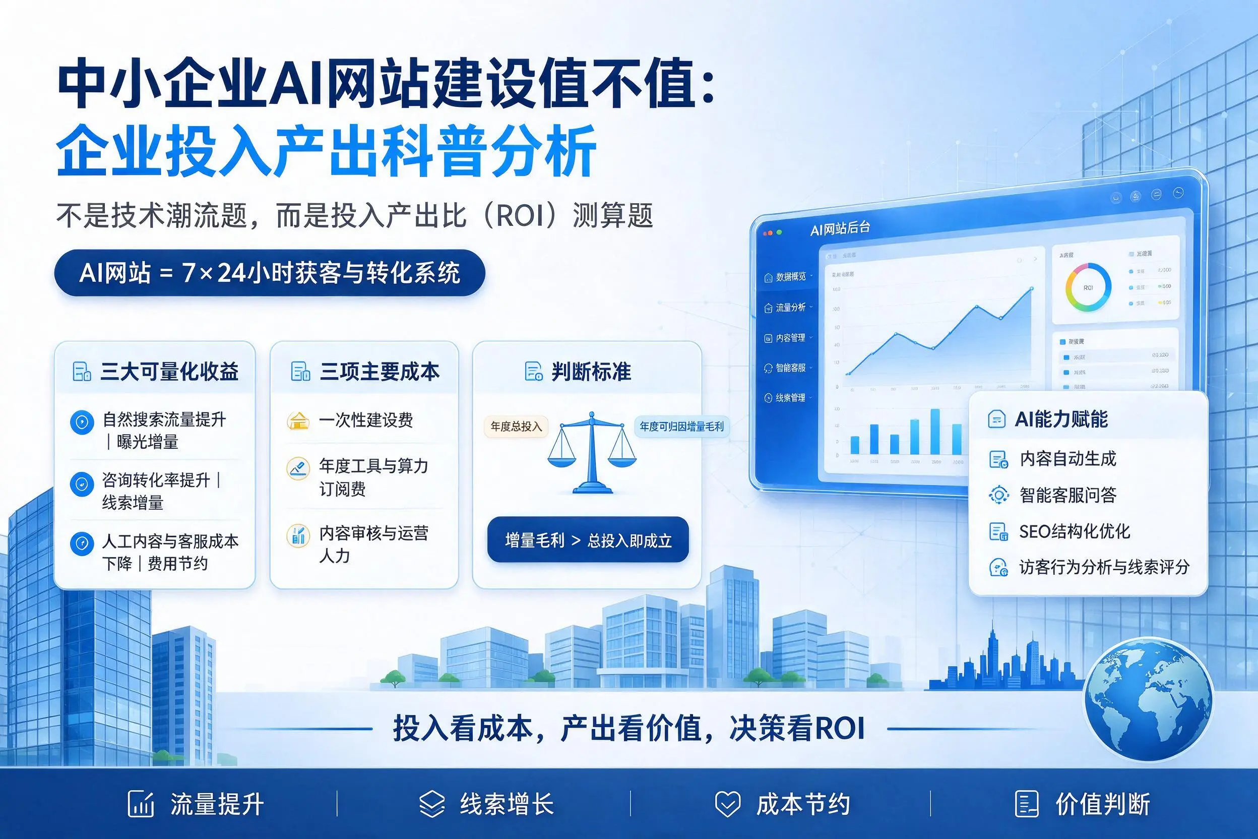 中小企业AI网站建设值不值：漳州企业投入产出科普分析