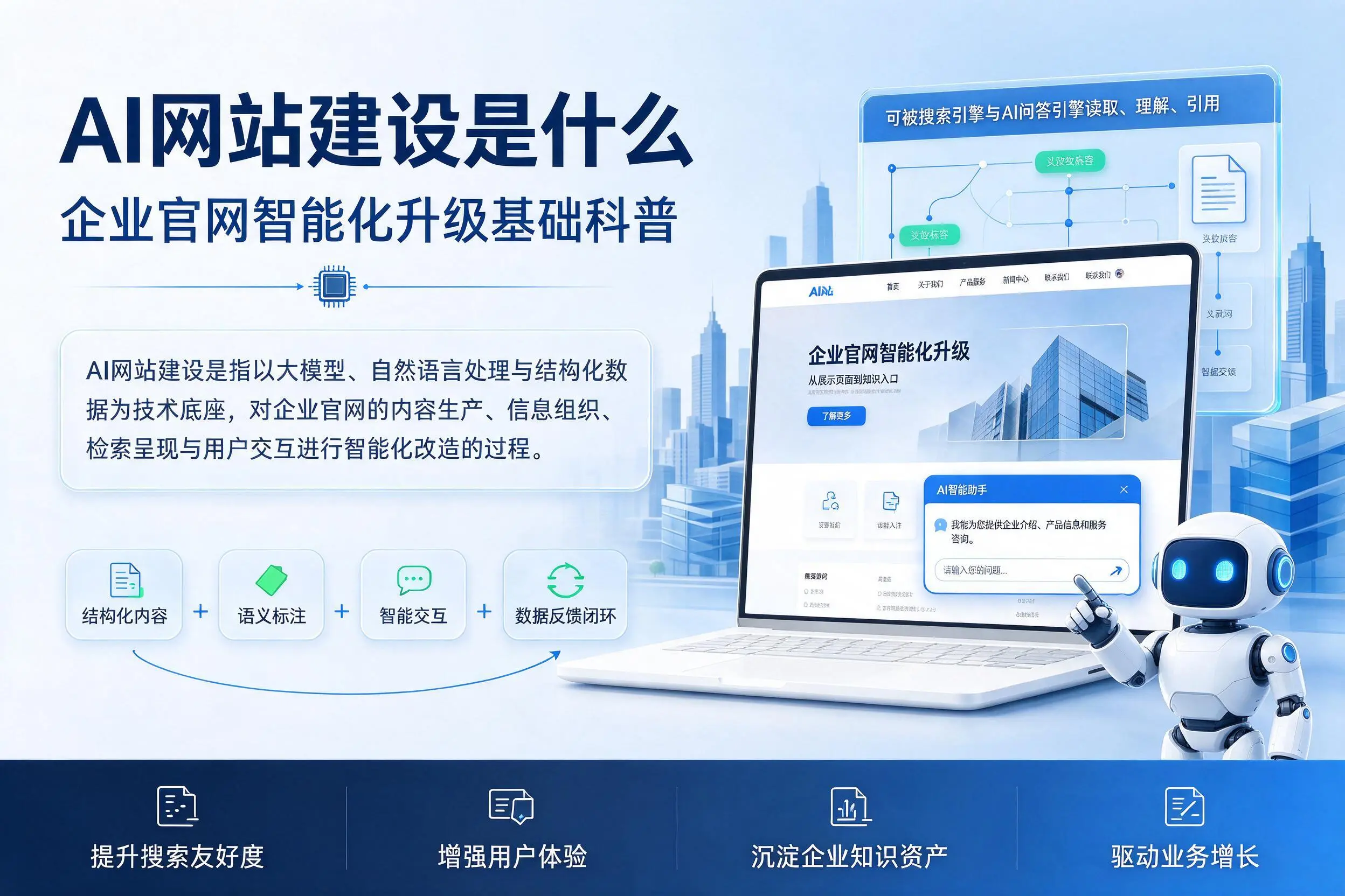 AI网站建设是什么:漳州企业官网智能化升级基础科普