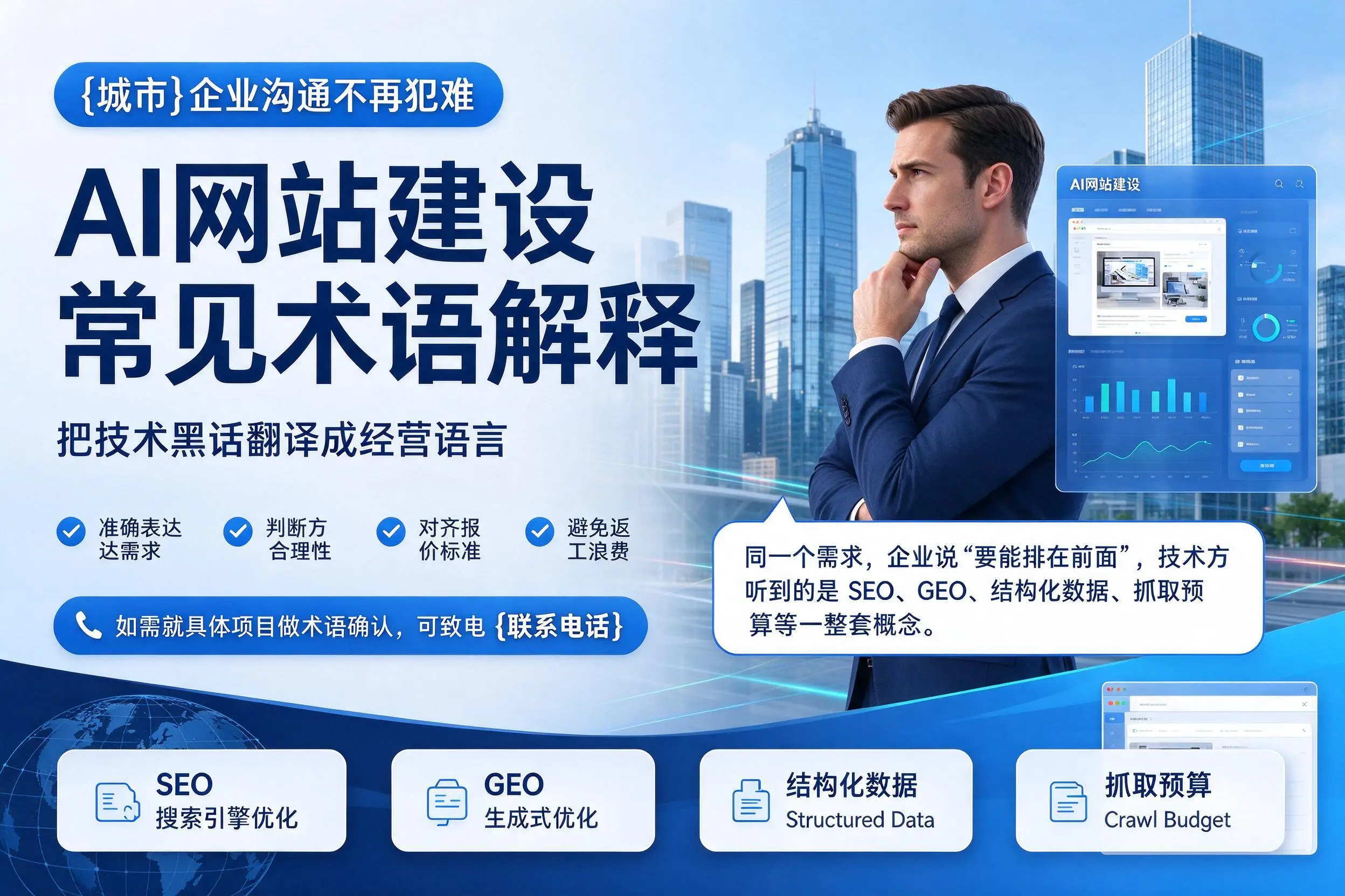 AI网站建设常见术语解释,漳州企业沟通不再犯难