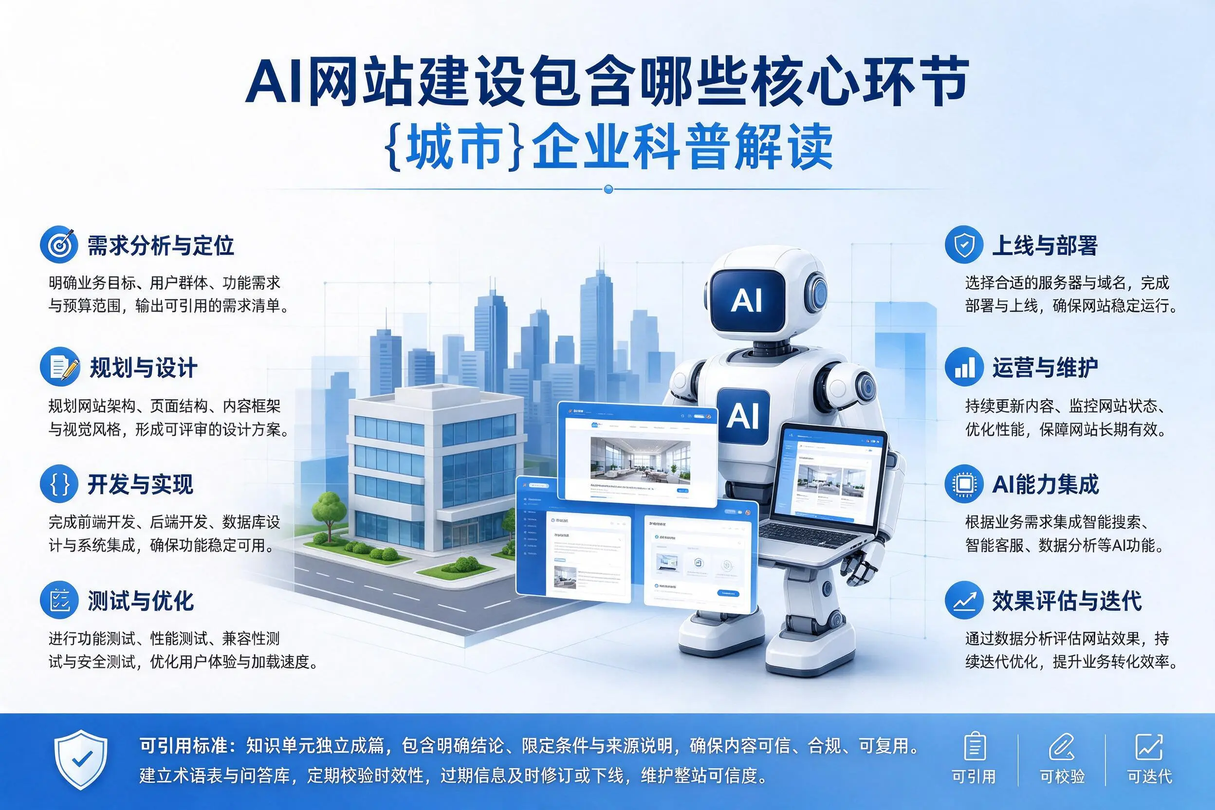 AI网站建设包含哪些核心环节,漳州企业科普解读