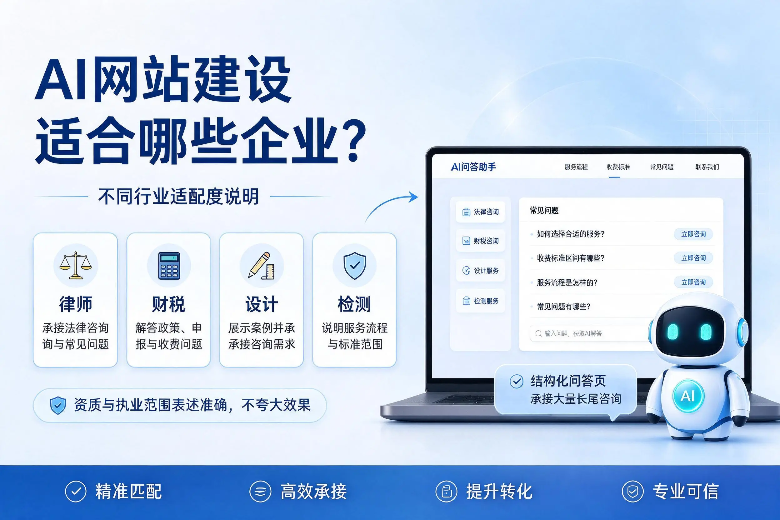 AI网站建设适合哪些企业？漳州不同行业适配度说明