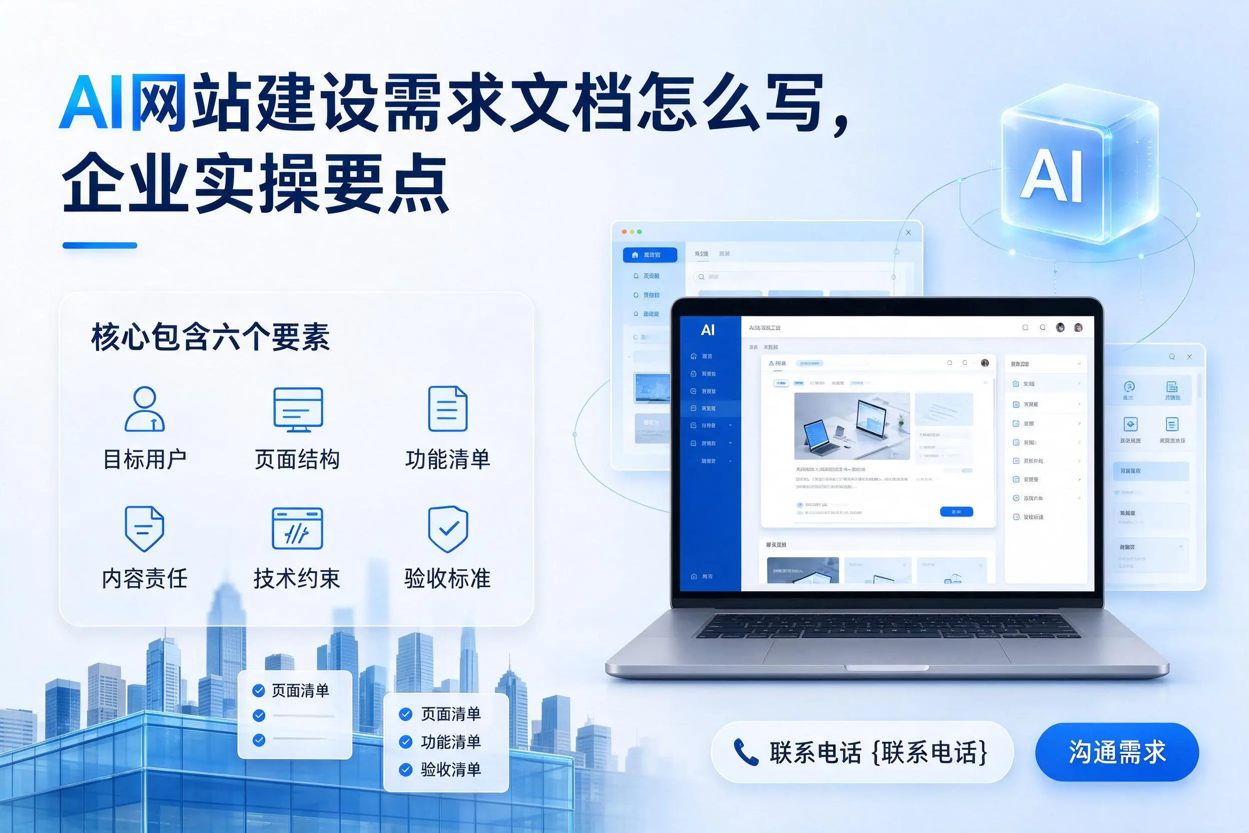 AI网站建设需求文档怎么写,漳州企业实操要点